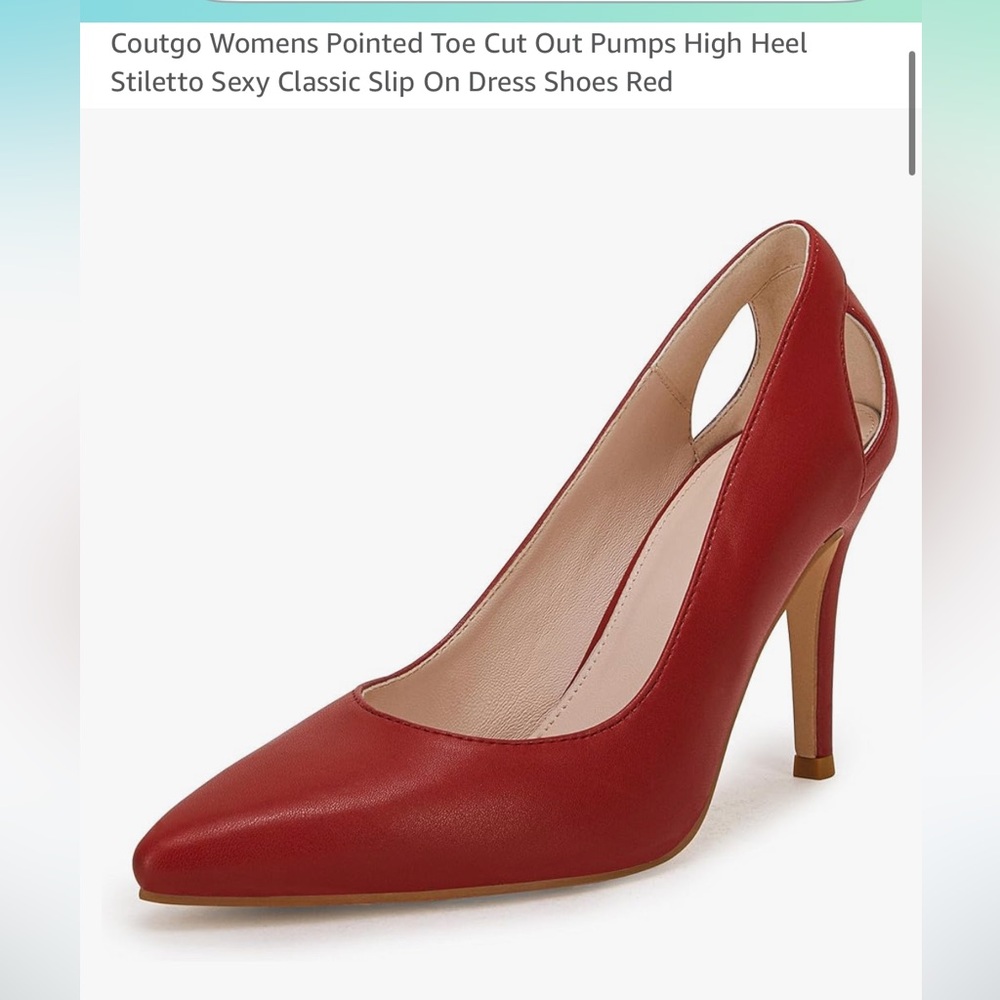 Red pumps heels